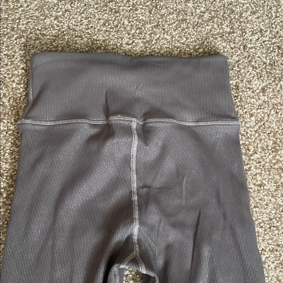 ONA Gray Metallic Ribbed Leggings - Picture 5 of 7